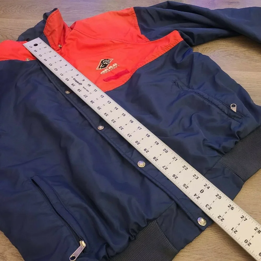 North Face Vtg Red/Blue Size XL‎ Windbreaker Fleece Lining Jacket Bear Mountain